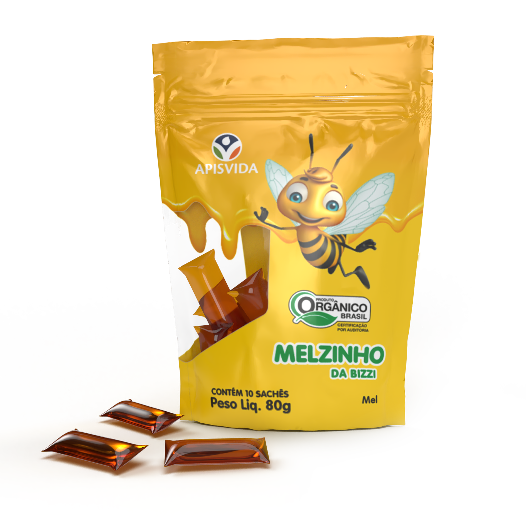 Mel Orgânico Embalagem Pouche 80g